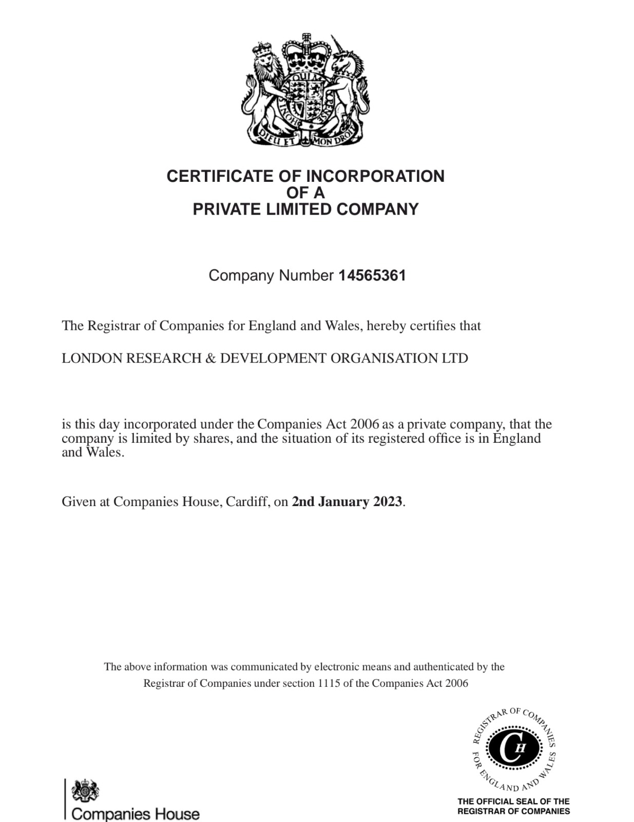 Certifications